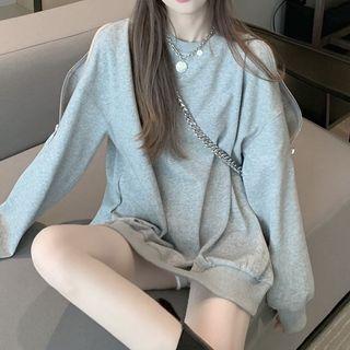 Zip-up Sweatshirt Gray - One Size