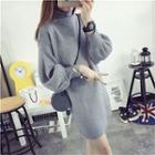 Puff-sleeve Long Sweater
