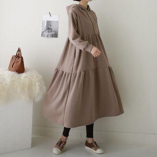 Tiered Long Hoodie Dress