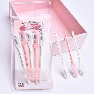 Set Of 5: Nose Hair Razor Pink & White - One Size