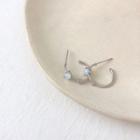Bead Hoop Earring Silver - One Size