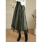 Reversible Velvet Tulle Long Skirt