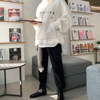 Sunrise Embroidered Sherpa-fleece Hoodie