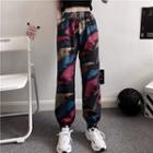 High-waist Print Joggers