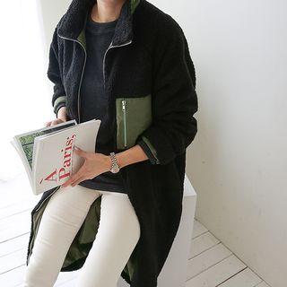 Color-block Boucl -knit Jacket