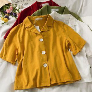 Short-sleeve Lapel Shirt In 5 Colors