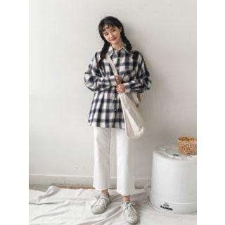 Pocket-front Checked Loose-fit Shirt