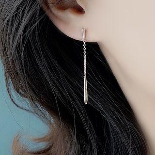 S925 Silver Teardrop Dangle Earring Silver - 1 Pair - One Size