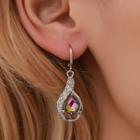 Faux Crystal Drop Earring 01 - 11442 - 1 Pair - Silver - One Size