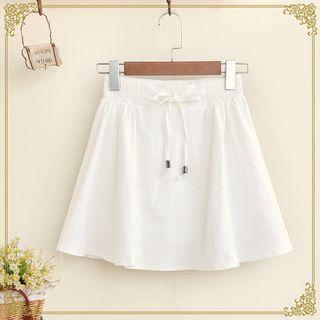 Plain Drawstring Skort
