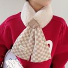 Check Knit Chenille Scarf
