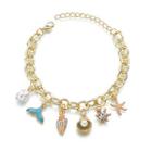 Alloy Whale Tail Starfish & Shell Bracelet As Shown In Figure - One Size