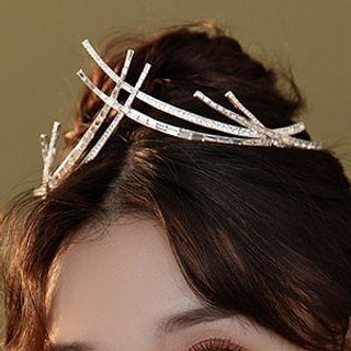 Wedding Tiara Without Veil - Silver - One Size
