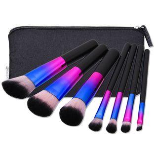 Set Of 7: Makeup Brush (with Makeup Pouch)