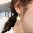 Star Faux Crystal Alloy Dangle Earring 1 Pair - Gold & Beige - One Size