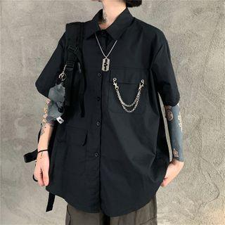 Detachable Sleeve Shirt With Necktie