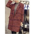 Plaid Woolen Coat