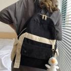 Corduroy Zip Backpack / Bag Charm