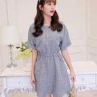 Short-sleeved Plaid Tunic