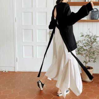 Spaghetti-strap Ruffled Long Dress