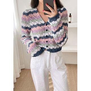 Rainbow Pointelle Cardigan