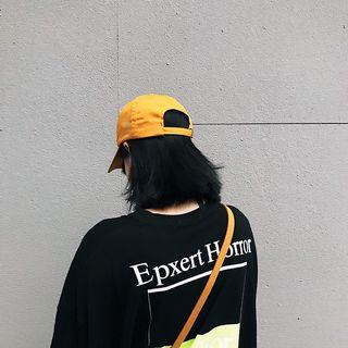 Pineapple Print Embroidered Lettering Baseball Cap
