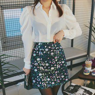 Sequined A-line Miniskirt