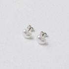 Pearly Heart Ear Studs Ivory - One Size
