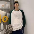 Long-sleeve Color Panel T-shirt