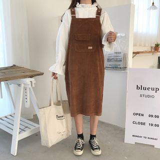 Plain Long-sleeve Blouse / Plain Pinafore