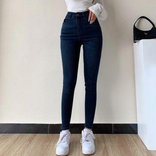 High Waist Denim Skinny Jeans