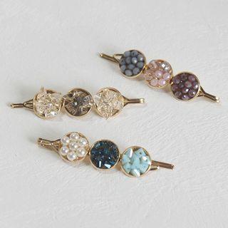 Faux Crystal Faux Pearl Hair Pin