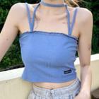 Choker-neck Strappy Camisole Top