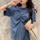 Short-sleeve Shirred T-shirt