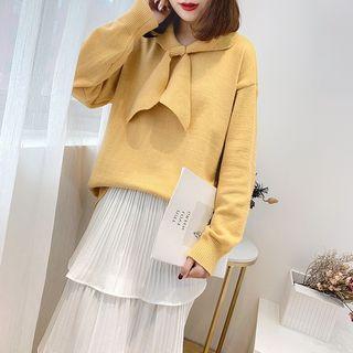 Oversized Tie-neck Sweater