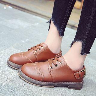 Stitched Buckled Oxfords