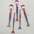 Set Of 5: Mermaid Tail Makeup Brush Multicolor - One Size