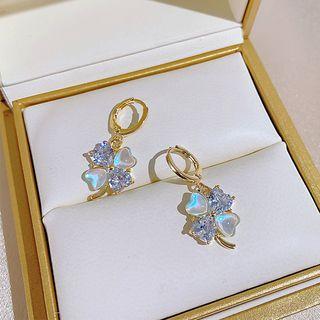 Clover Hoop Earring 1 Pair - Gold - One Size