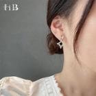 Rhinestone Bow Drop Earring As Shown In Figure - One Size