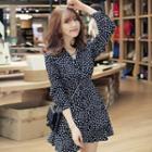 Floral Print Tie-waist A-line Dress
