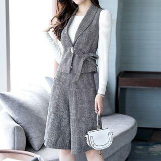 Set: Tie-waist Vest + Shorts