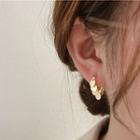 Disc Hoop Earring 1 Pair - Eh0946 - Gold - One Size