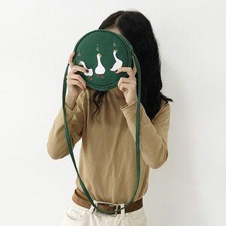Goose Print Cross-body Bag Green - One Size