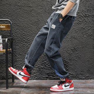 Drawstring High-waist Applique Sweatpants
