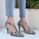 High-heel Zebra Print Pumps