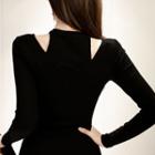 Cutaway-trim Hook And Eye Front Dress