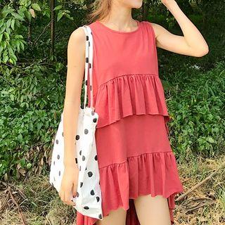Sleeveless Dip-back Mini Dress