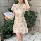 Short-sleeve Floral Print Qipao (various Designs)
