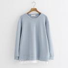 Long-sleeve Panel Hem Pullover