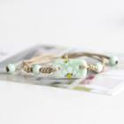 Floral Print Ceramic Woven Bracelet